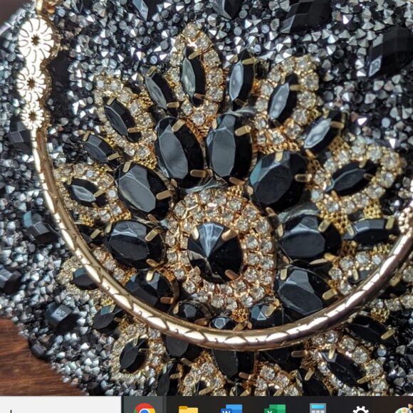 Evening Clutch Wedding Bag Black Purse Bridal Handbag Party Prom Ladies Fashion - Picture 5 of 10